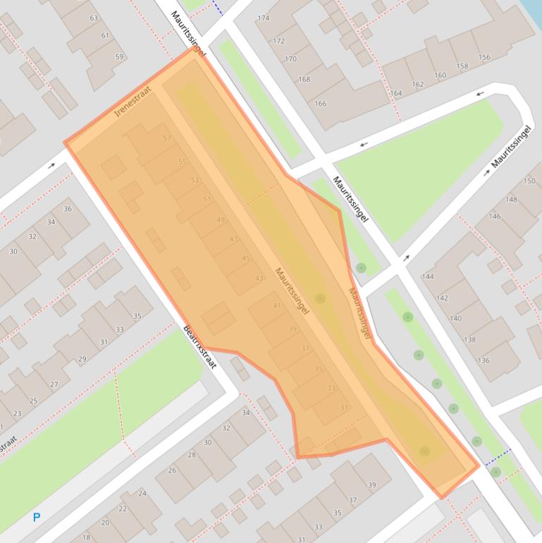 Kaart van postcodegebied 2351EC.