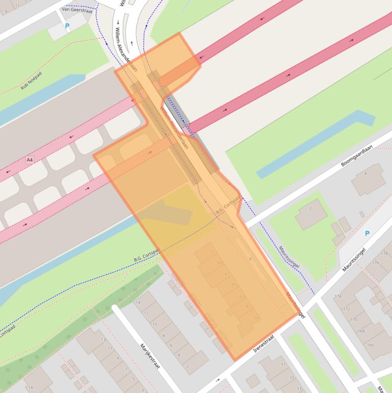 Kaart van postcodegebied 2351ED.
