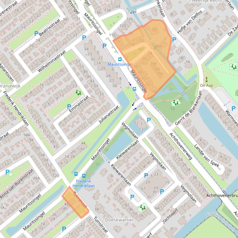 Kaart van postcodegebied 2351EG.