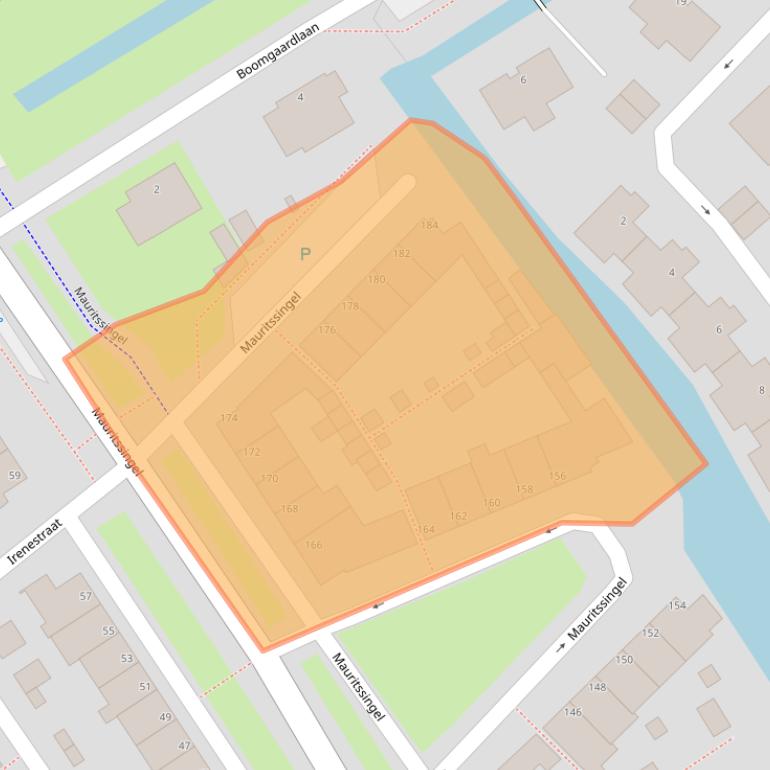 Kaart van postcodegebied 2351EJ.