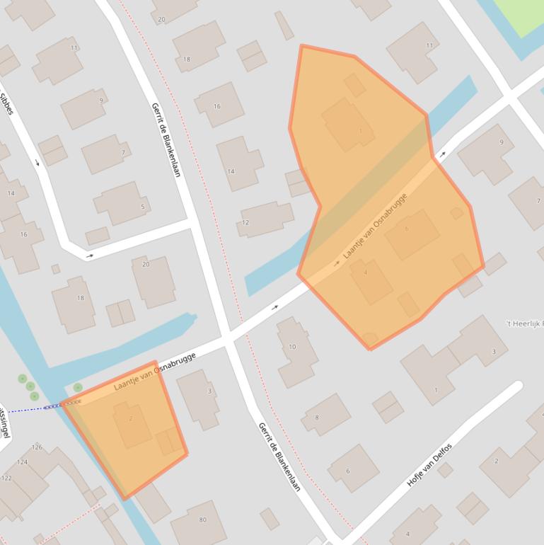 Kaart van postcodegebied 2351EP.