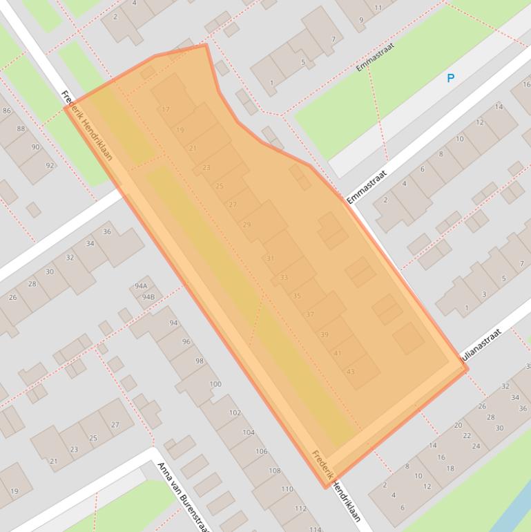 Kaart van postcodegebied 2351GB.