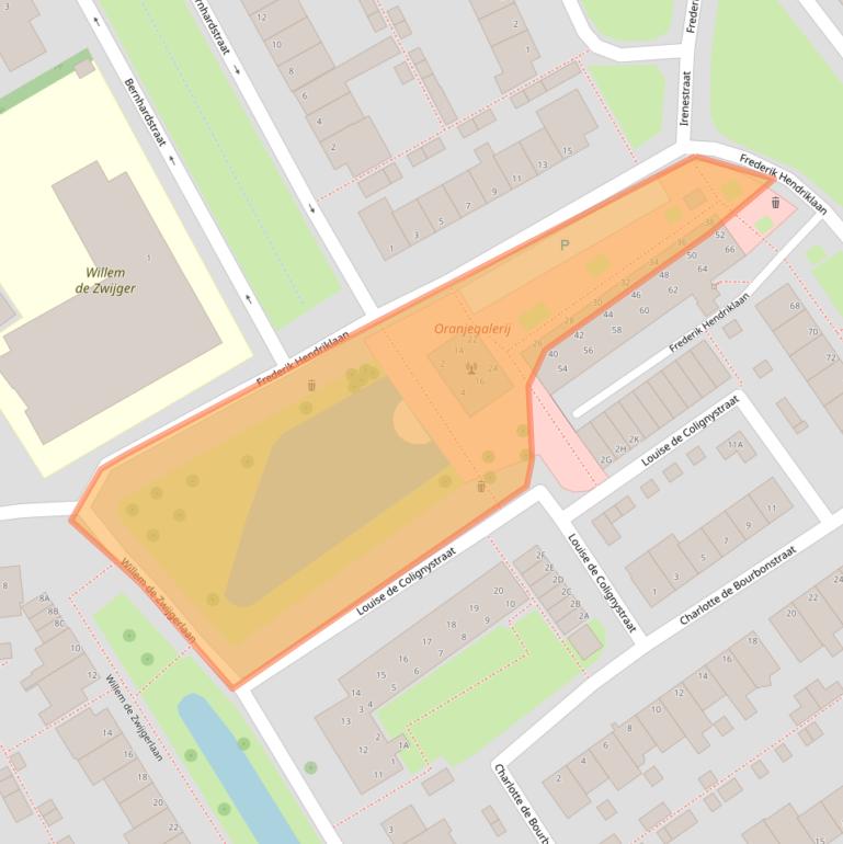 Kaart van postcodegebied 2351GC.