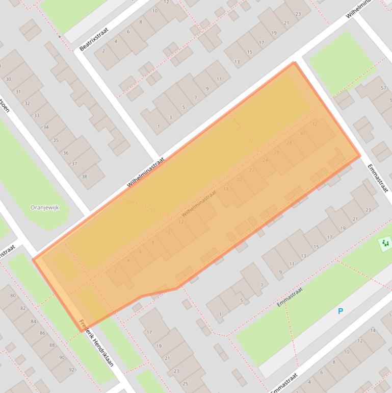 Kaart van postcodegebied 2351GT.