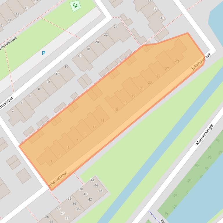 Kaart van postcodegebied 2351GV.