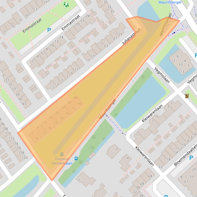 Kaart van postcodegebied 2351GX.