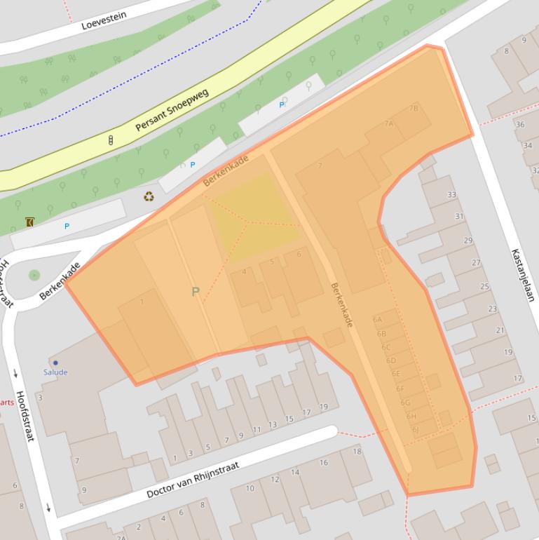 Kaart van postcodegebied 2351NA.