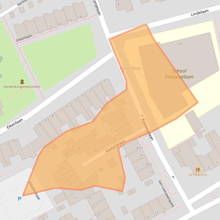 Kaart van postcodegebied 2351ND.