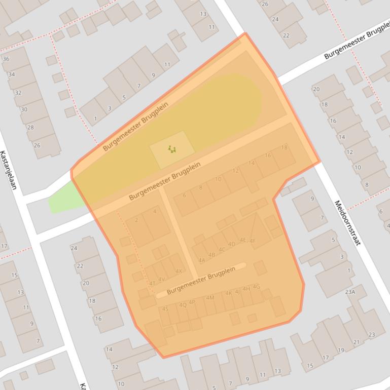 Kaart van postcodegebied 2351NM.
