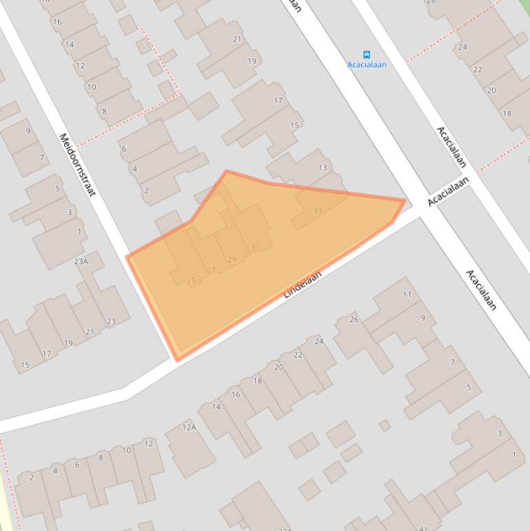 Kaart van postcodegebied 2351NW.