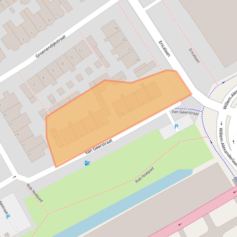 Kaart van postcodegebied 2351PL.