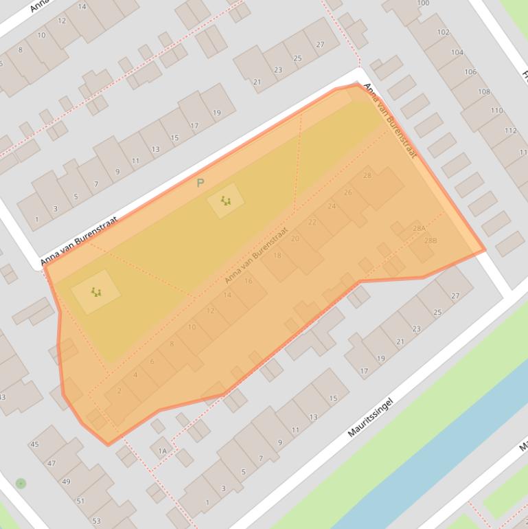 Kaart van postcodegebied 2351RN.