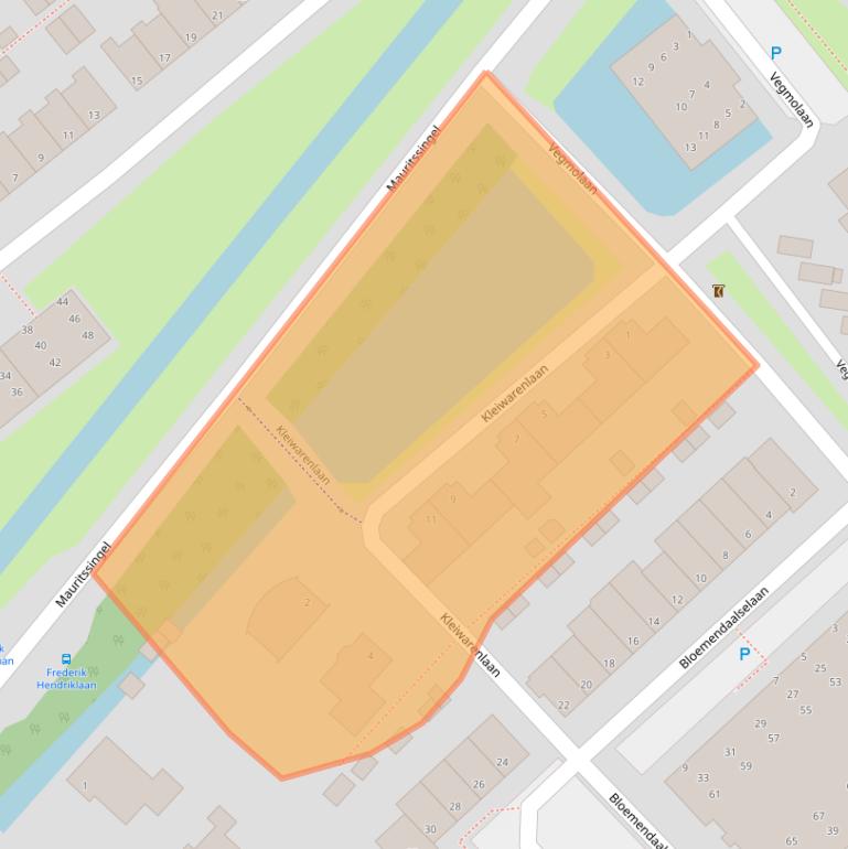 Kaart van postcodegebied 2351RR.