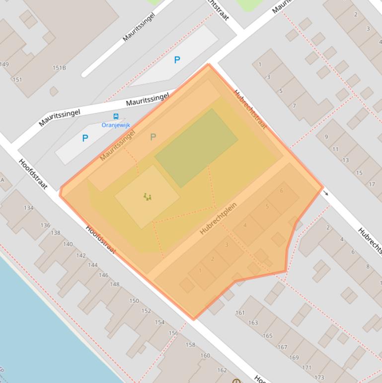 Kaart van postcodegebied 2351SB.