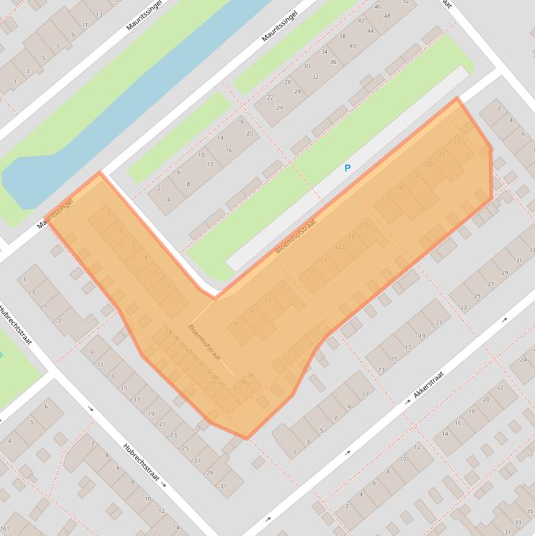 Kaart van postcodegebied 2351SK.