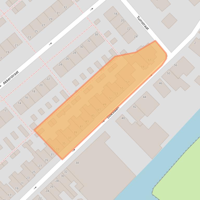 Kaart van postcodegebied 2351SP.