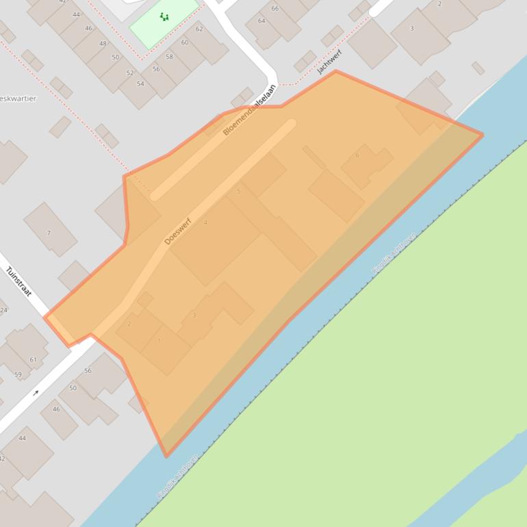 Kaart van postcodegebied 2351ST.