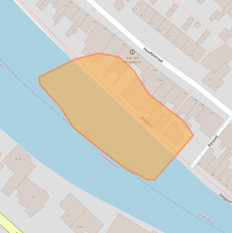 Kaart van postcodegebied 2351SV.