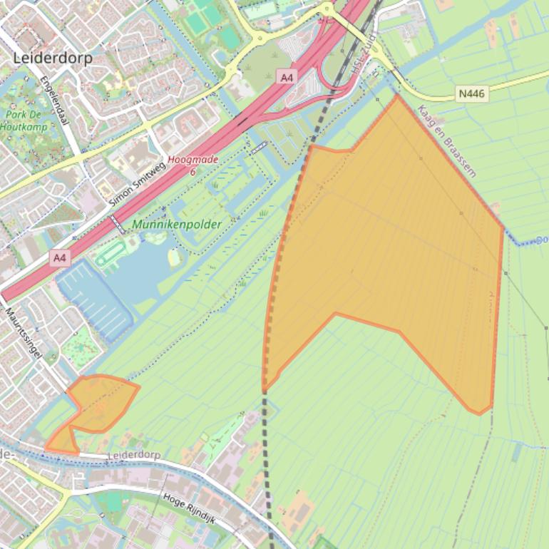 Kaart van postcodegebied 2351SX.