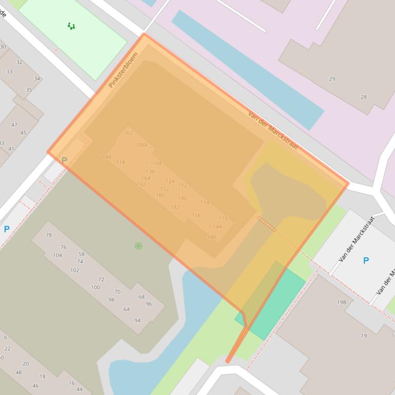 Kaart van postcodegebied 2352AV.