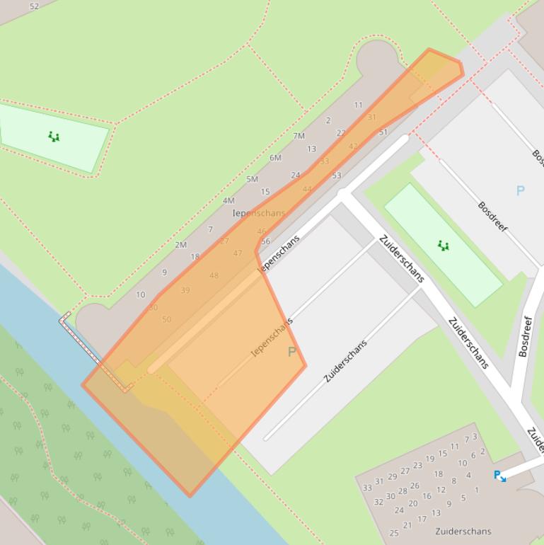 Kaart van postcodegebied 2352BH.