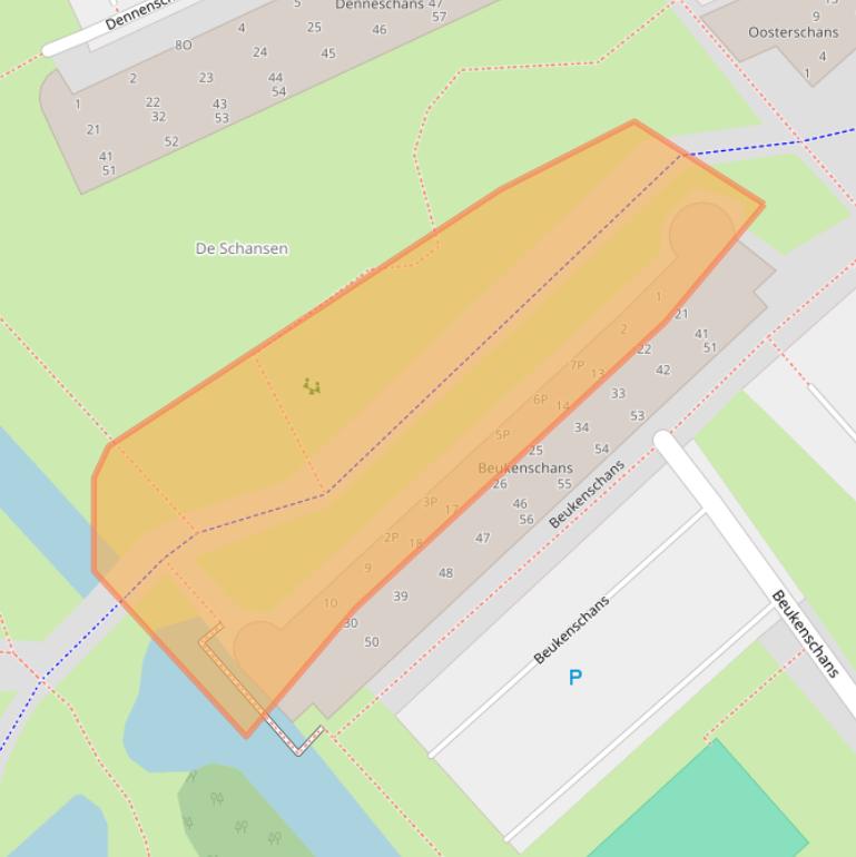 Kaart van postcodegebied 2352CA.