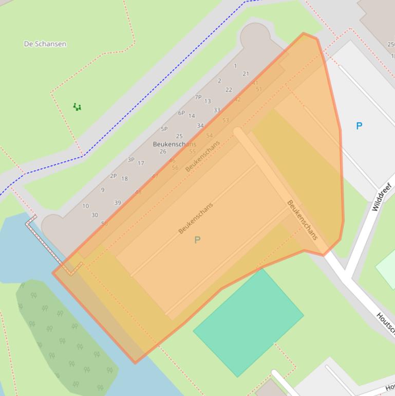 Kaart van postcodegebied 2352CC.