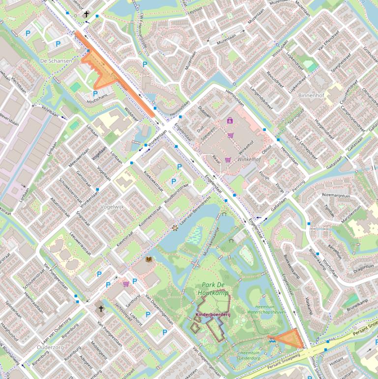 Kaart van postcodegebied 2352CE.