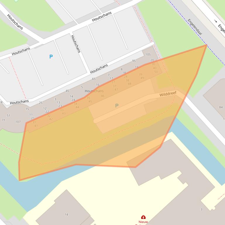 Kaart van postcodegebied 2352CH.