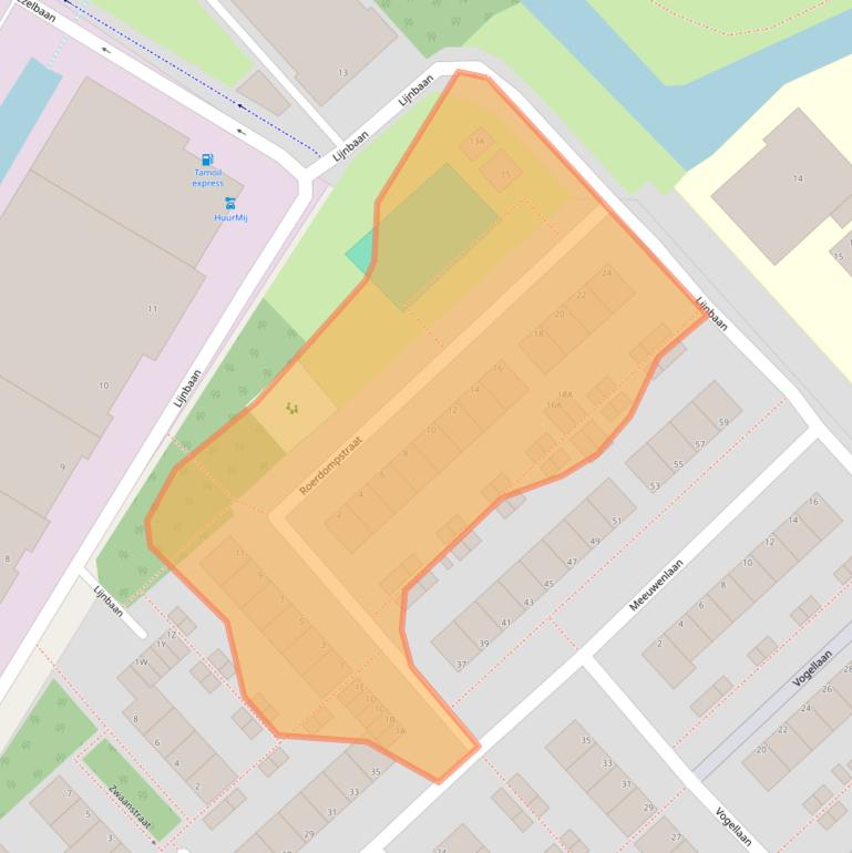 Kaart van postcodegebied 2352CL.