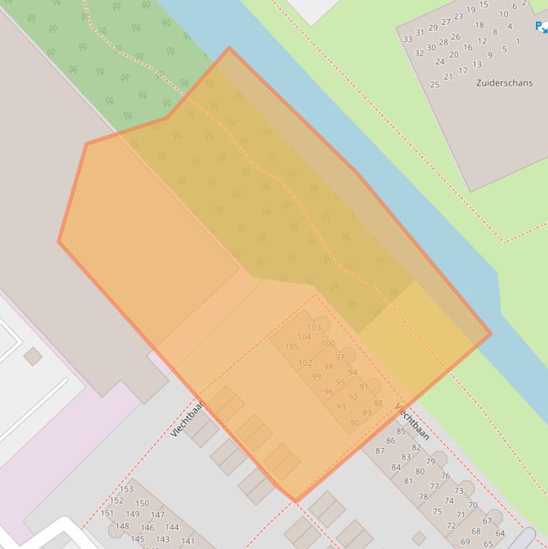 Kaart van postcodegebied 2352DP.