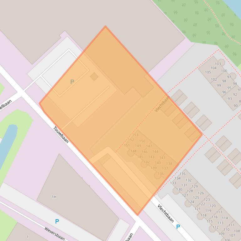 Kaart van postcodegebied 2352DS.