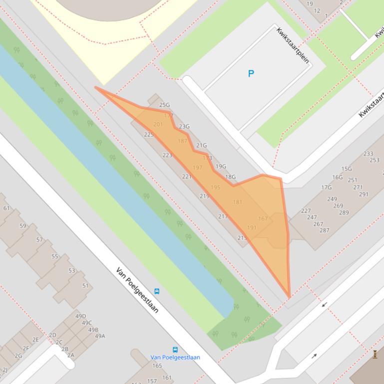 Kaart van postcodegebied 2352HN.