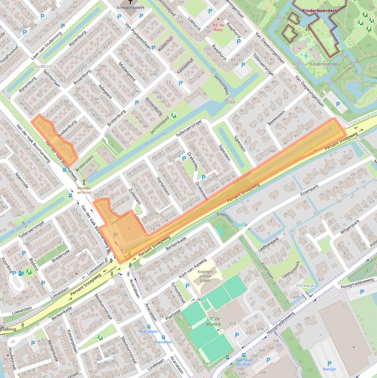 Kaart van postcodegebied 2352JC.