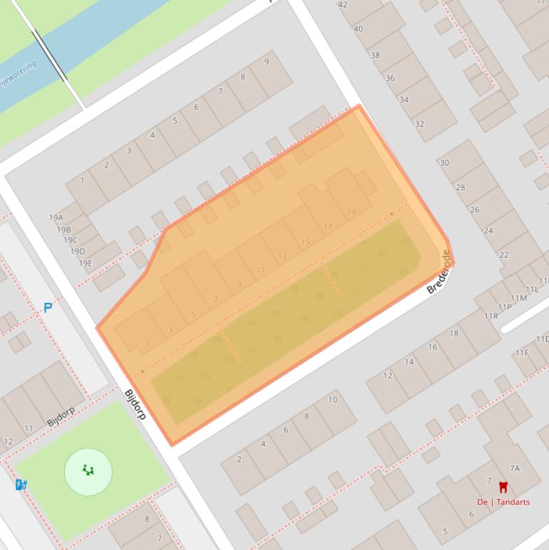 Kaart van postcodegebied 2352JP.