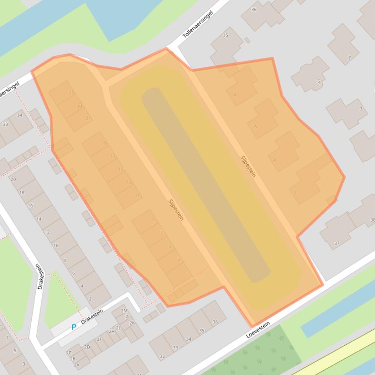 Kaart van postcodegebied 2352JW.