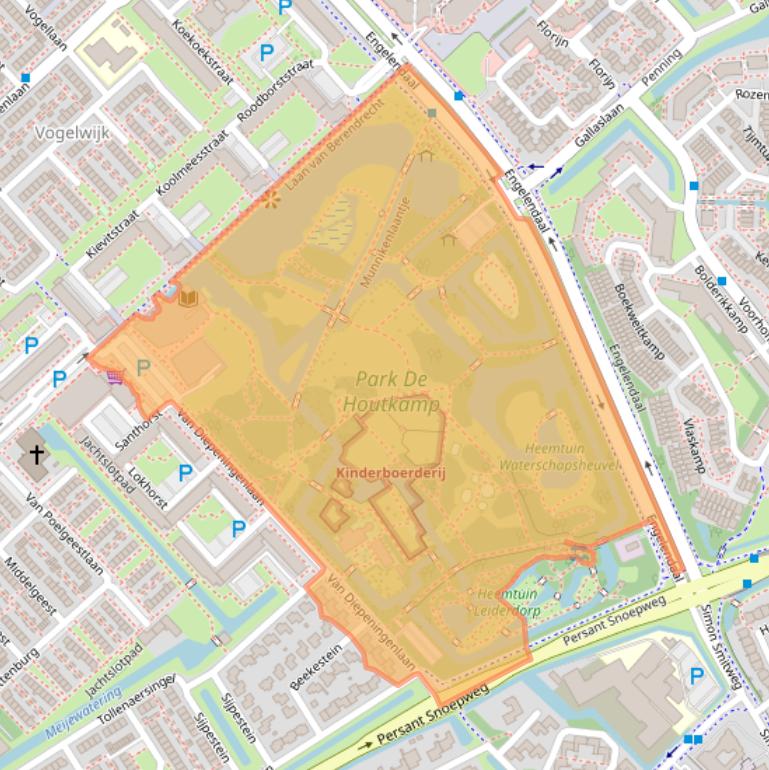 Kaart van postcodegebied 2352KA.