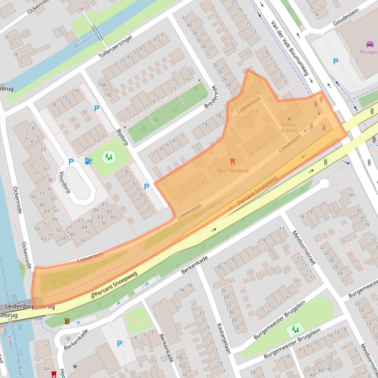 Kaart van postcodegebied 2352KM.