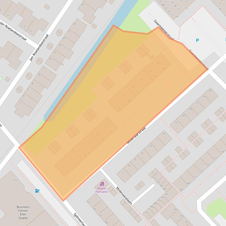 Kaart van postcodegebied 2352RC.