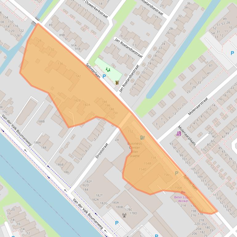 Kaart van postcodegebied 2352SM.