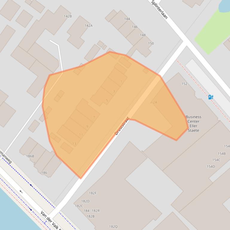 Kaart van postcodegebied 2352SN.