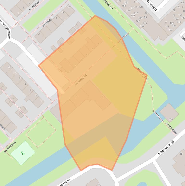 Kaart van postcodegebied 2352TN.