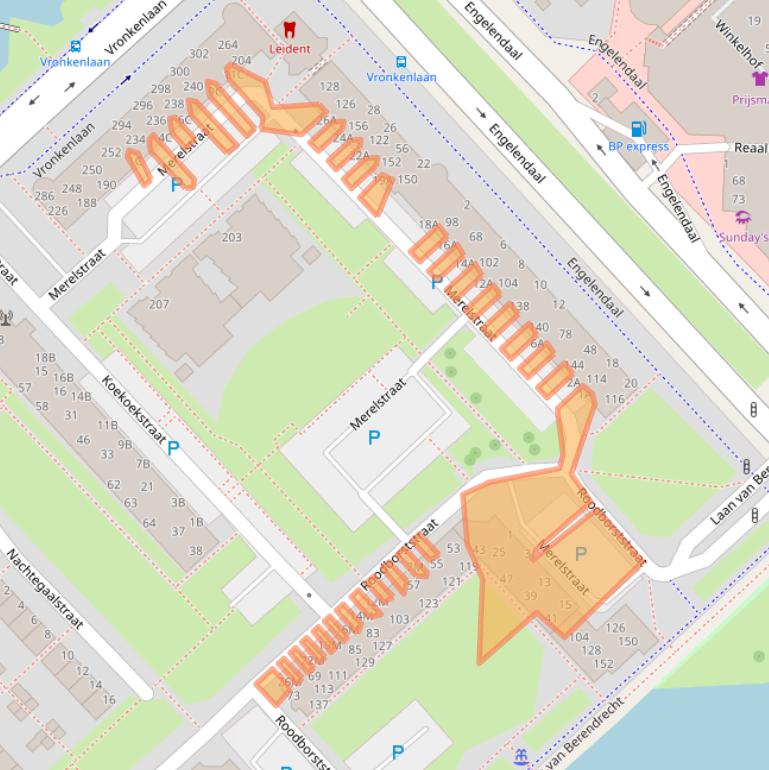 Kaart van postcodegebied 2352VA.