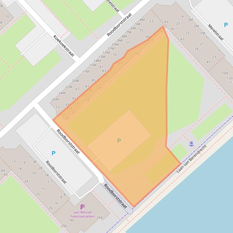 Kaart van postcodegebied 2352VC.