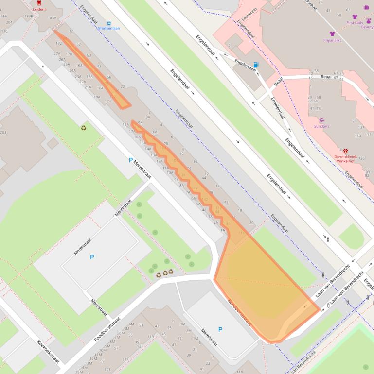 Kaart van postcodegebied 2352VG.