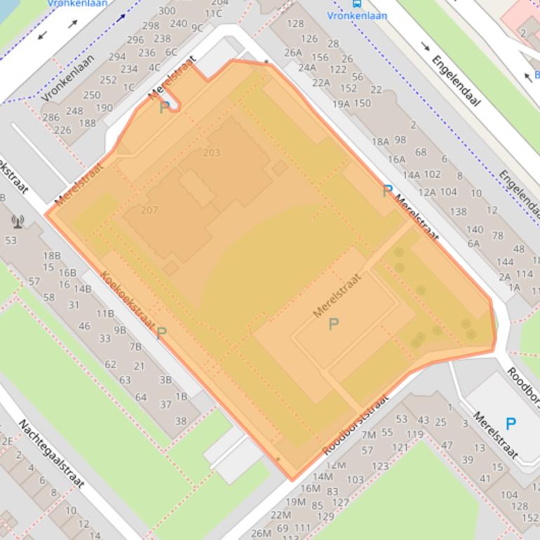 Kaart van postcodegebied 2352VK.