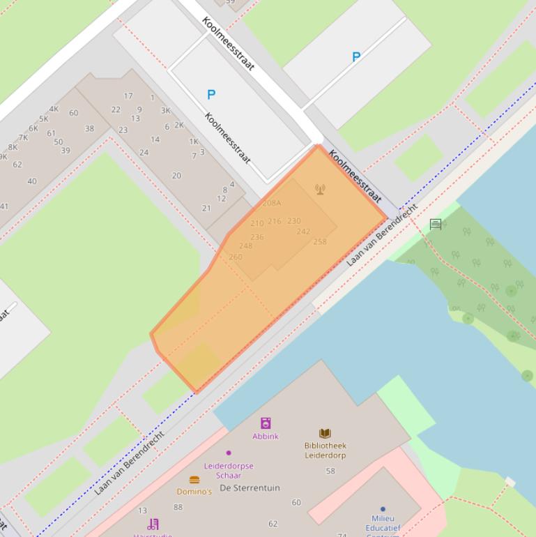 Kaart van postcodegebied 2352VN.