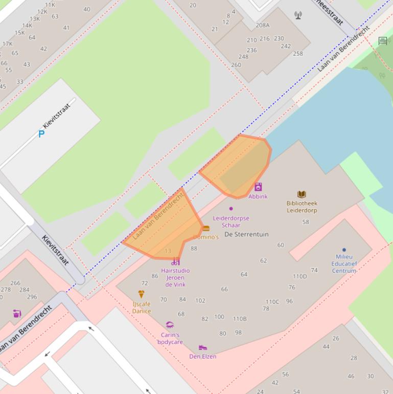 Kaart van postcodegebied 2352VR.