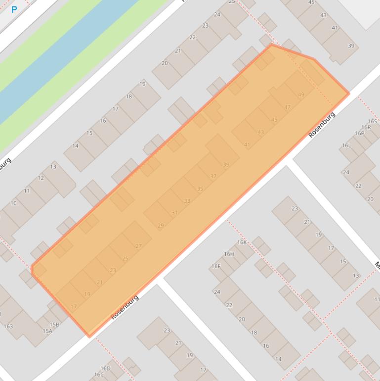 Kaart van postcodegebied 2352XB.