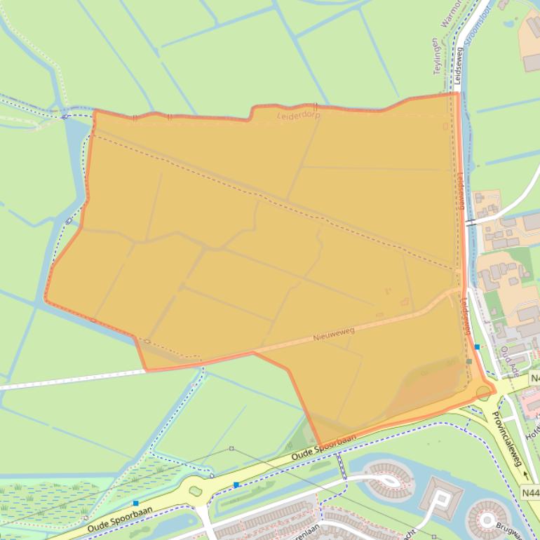 Kaart van postcodegebied 2353AB.